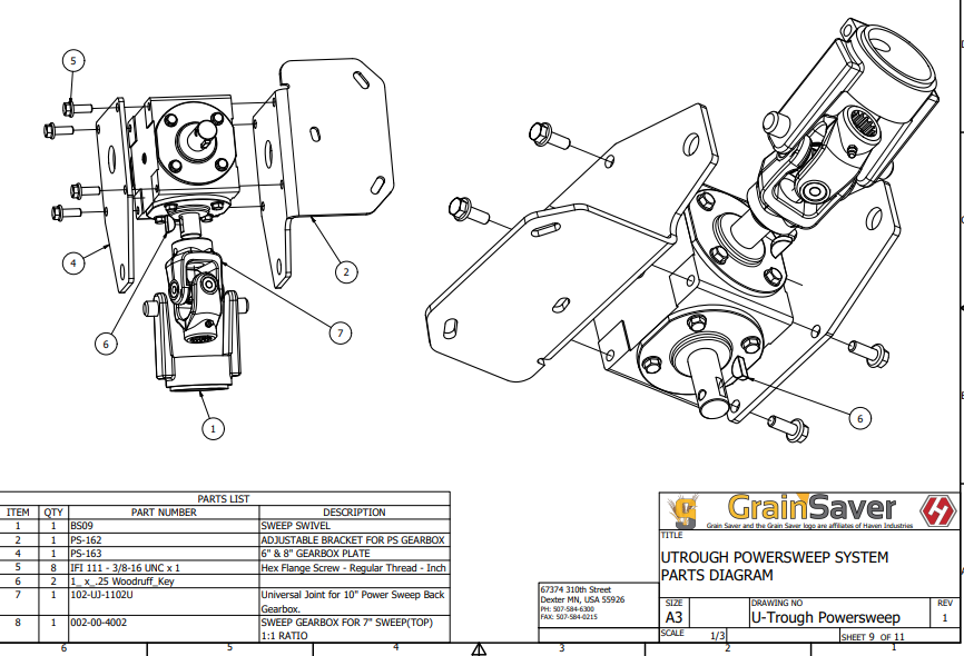 HAVEN Upper Gearbox for powersweep