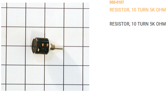 RESISTOR, 10 TURN 5K OHM