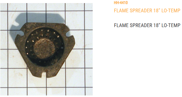 FLAME SPREADER 18" LO-TEMP