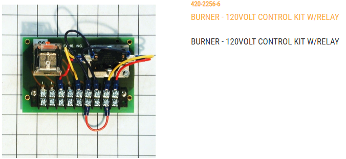 BURNER CTRL KIT-120V W/RELAY PL-031 120V BURNER CONTROL BOARD