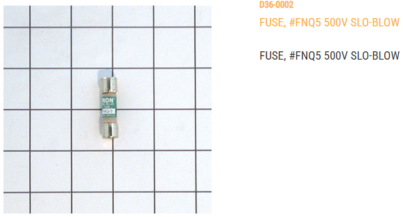 FUSE, #FNQ5 500V SLO-BLOW BUSS #FNQ5 5 AMP SLO-BLOW FUSE