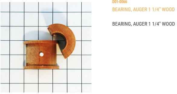 BEARING, AUGER 1 1/4" WOOD POBCO#DFB203431 REPLACES: 313-1034-5 AND A13-023