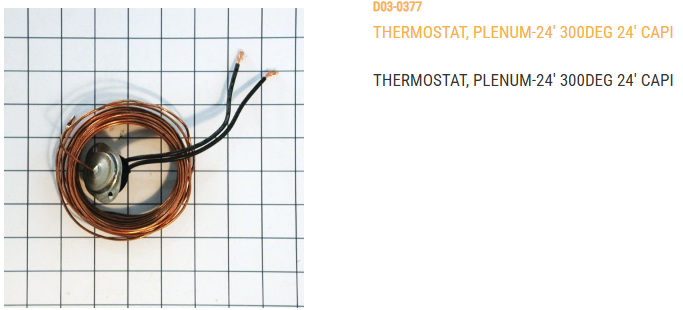 THERMOSTAT, PLENUM-24' 300DEG 24' CAPILLARY- 300DEG