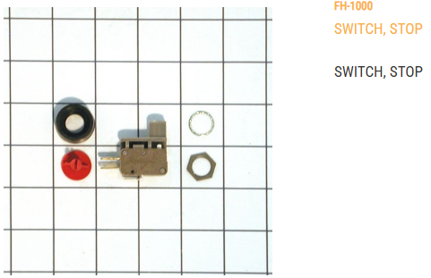 SWITCH, STOP, RED MOMENTARY ON/OFF PUSH BUTTON