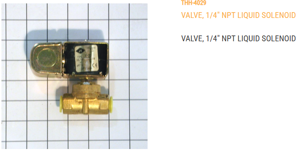 VALVE, 1/4" NPT LIQUID SOLENOID