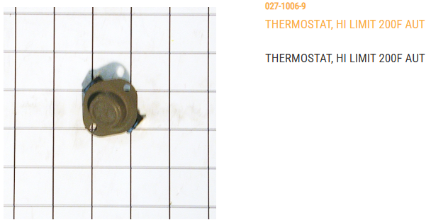 THERMOSTAT, HI LIMIT 200F AUT