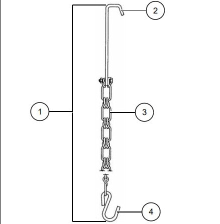 CHAIN- SUSPEN, W/HOOK