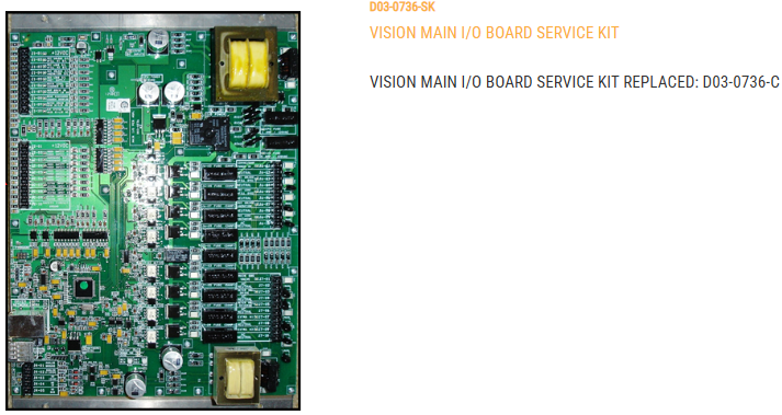 Vision Main I/O Board Service Kit