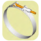 CLAMP, HOSE 1 BOLT SS 6.75 DIA.