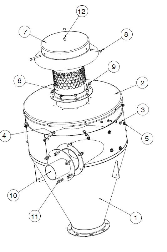 AIR SYS CYCLONE PKG LARGE (R.H. GRAIN E>