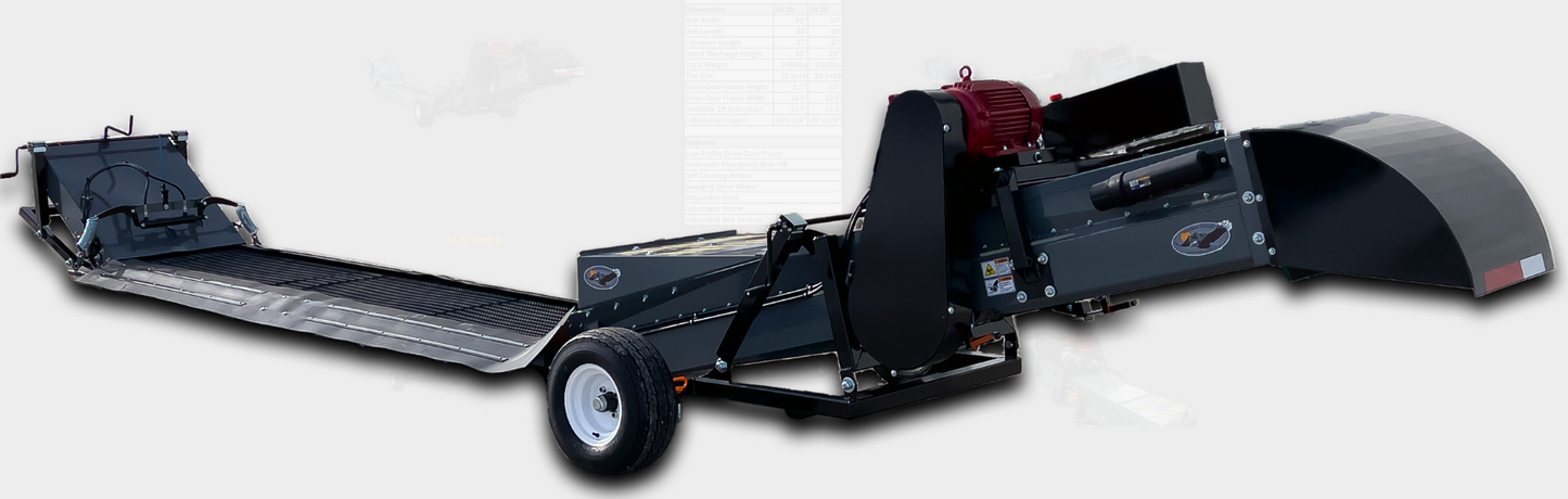 30" BELT SIZE ELECTRIC DRIVE OVER CONVEYOR (FREE STANDING OR GRAIN LEG MOUNT)