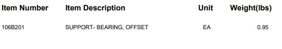 SUPPORT- BEARING, OFFSET