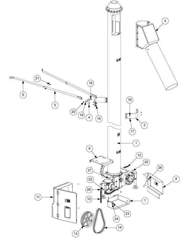 VERTICAL: 10" MOTOR MNT PLATE