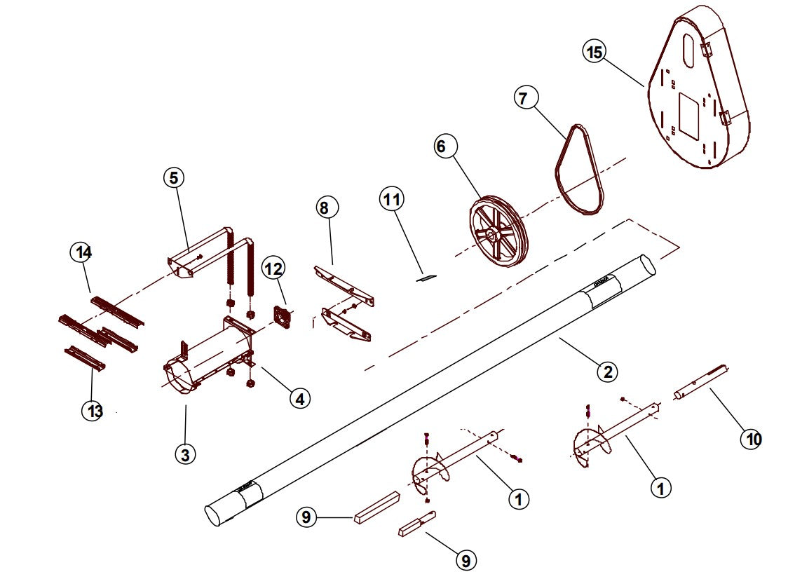 AUGER 10" PWHD HORIZ