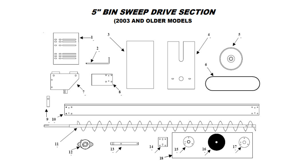 5" Bin Sweep End Bearing Plate