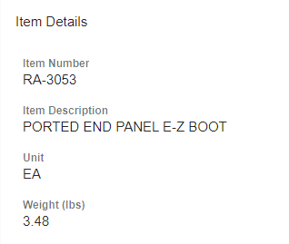 PORTED END PANEL E-Z BOOT