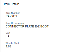 CONNECTOR PLATE E-Z BOOT