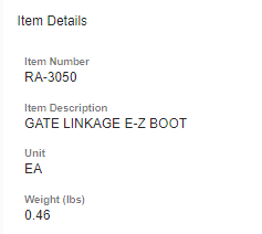 GATE LINKAGE E-Z BOOT