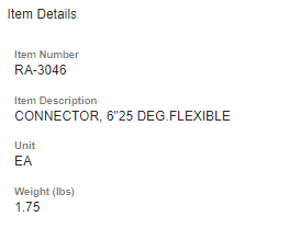 CONNECTOR, 6"25 DEG.FLEXIBLE