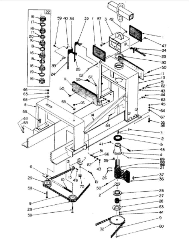 KEY, WOODRUFF,USA STD.3/16 X 1