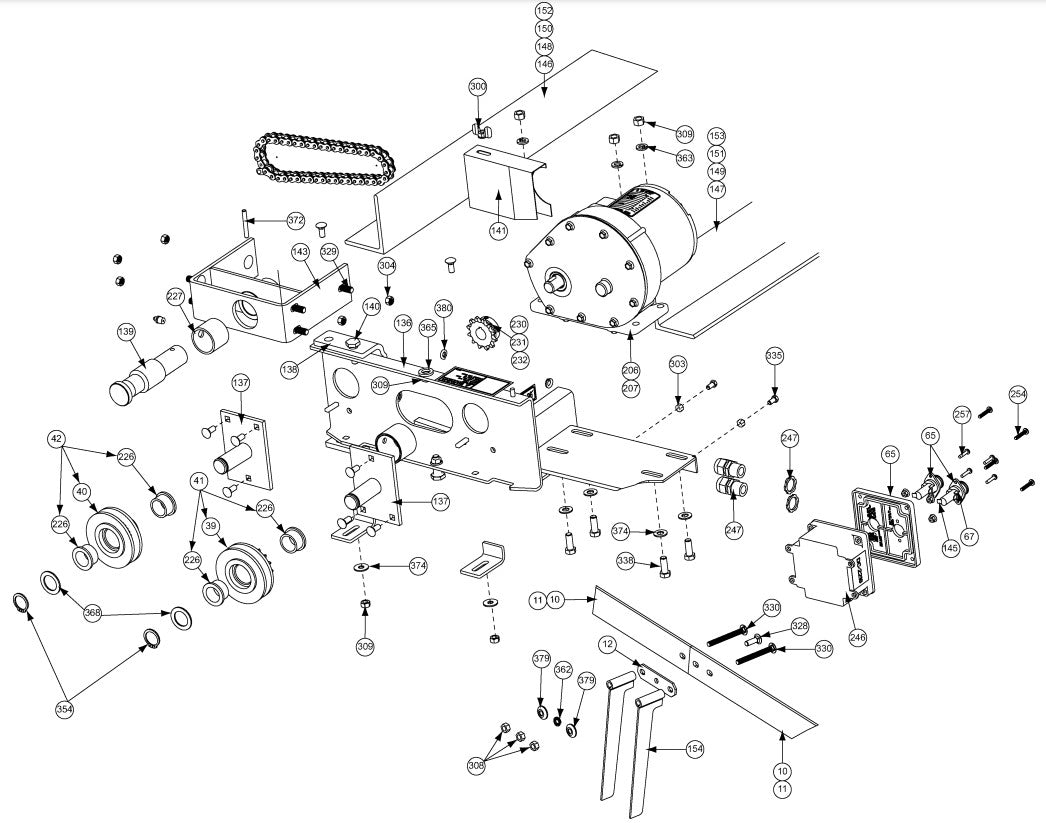 DMC FRAME RAIL RH 9'-6 1/2"