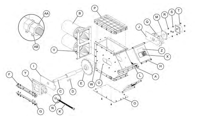 DRIVE/NON-DRIVE END 10" - 15 >