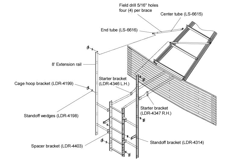 LADDER STANDOFF WEDGE
