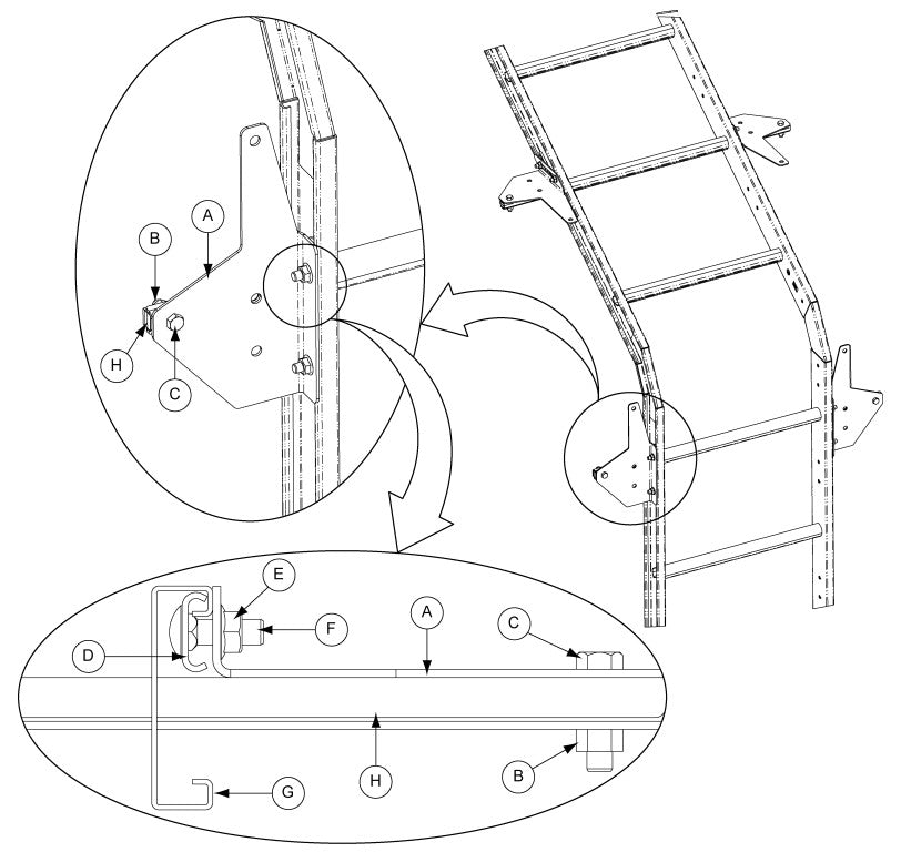 BOTTOM HANDRAIL GUSSET-LH