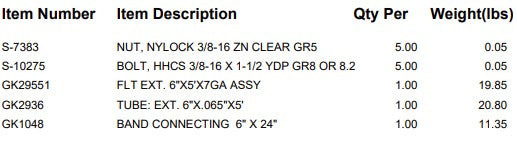 T/S: EXT. 6"X5' 7GA