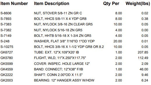 T/S: EXT. 12"X20' W/IB