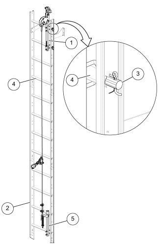 TOP BRACKET WITH EXTENSION, FALL PROTEC>
