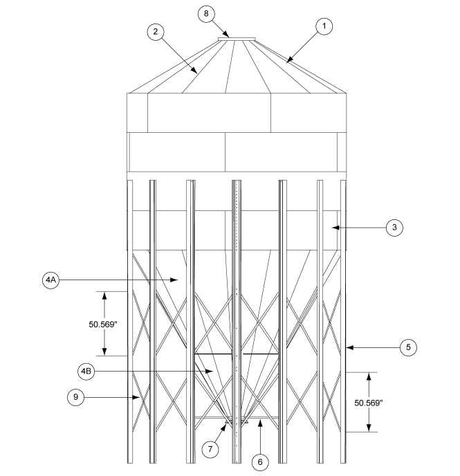 15'DIA 60DEG 22" UPPER HPR SHT