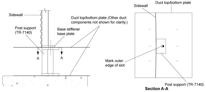 STIFFENER SUPPORT POST WELDMENT FOR AER>