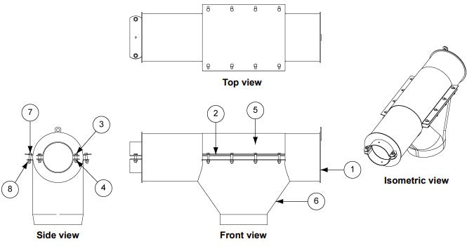 DEADHEAD DEFLECTOR ASY-4IN 90 DEGREE SP>
