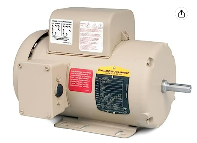 MOTOR, 2 HP 1PH 115/230V 60HZ 145T FR>