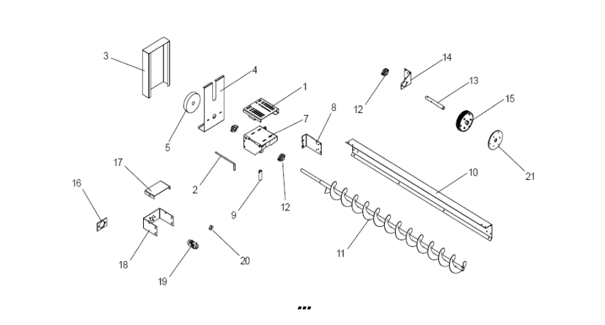 7" Bin Sweep Pivot Tube