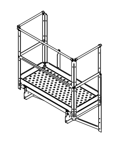 44" Easy Step Ladder Platform (no stairs, platform only)