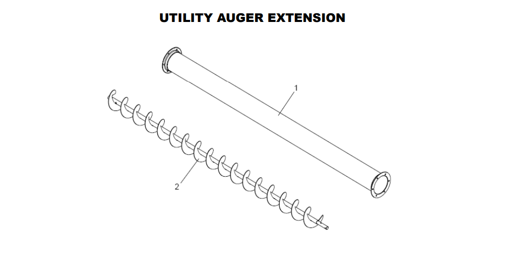 6" x 5' Util Ext Tube Assy
