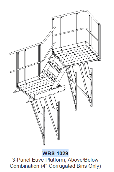 ABOVE/BELOW PLATFORM, 3-PANEL ROOF