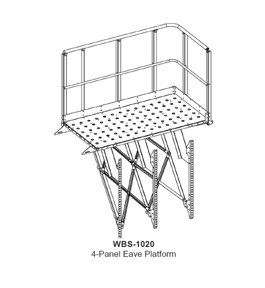 EAVE PLATFORM, 4-PANEL ROOF