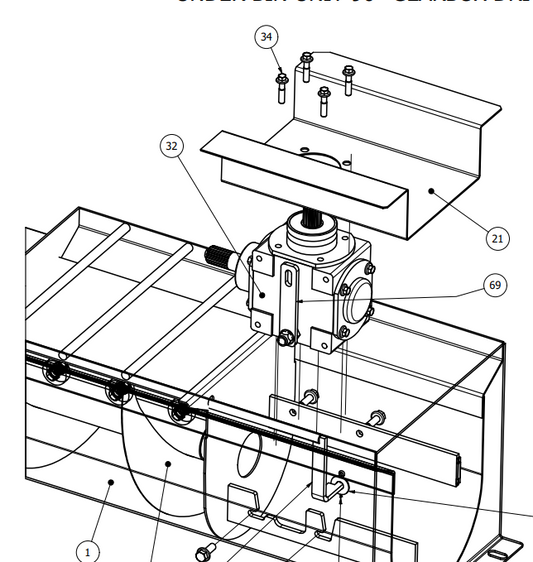 HAVEN Lower Gearbox with shift lever for powersweep