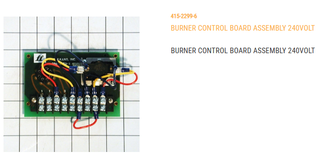 BURNER CONTROL BOARD 240V