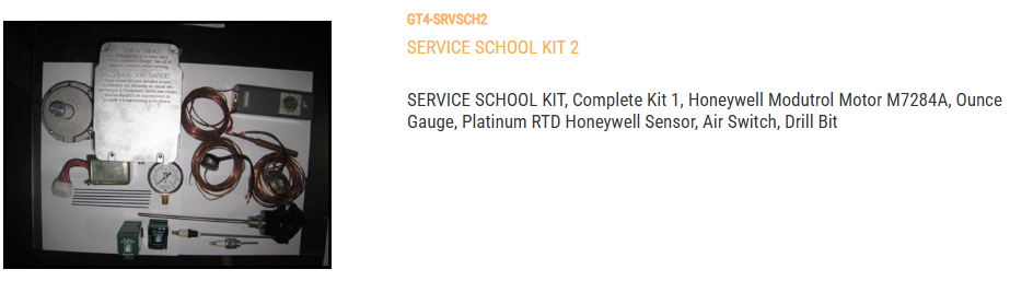 SERVICE SCHOOL KIT 2, (GT4-SRVSCH1 THRU BURNER BIT)