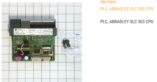 PLC, ABRADLEY SLC 503 CPU (USE 756-1796-9-P FOR ORDERS) (ITEM IS NOT PROGRAMMED)