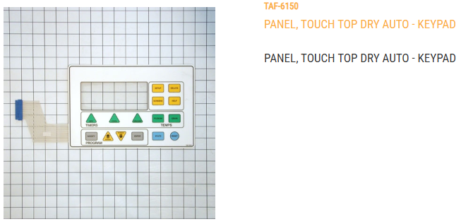 PANEL, TOUCH TOP DRY AUTO - KEYPAD