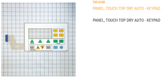 PANEL, TOUCH TOP DRY AUTO - KEYPAD