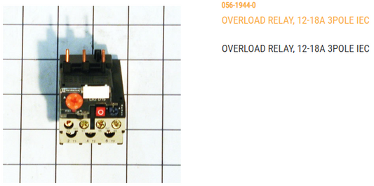 OVERLOAD RELAY, 12-18A 3PL IEC