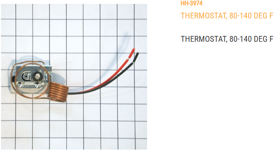 THERMOSTAT, 80-140 DEG F