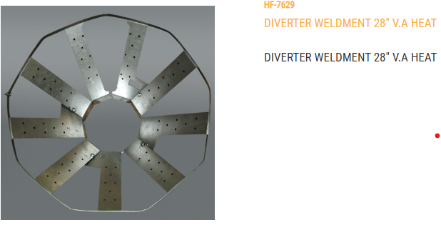 DIVERTER WELDMENT 28" V.A HEAT