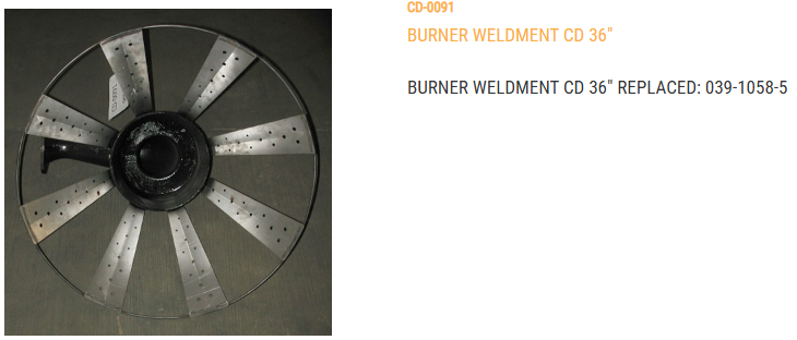 BURNER WELDMENT, 36IN - PD PLUS TD